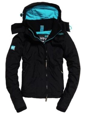 Superdry Original Windcheater Japan Jacket, Black/Ocean Jade, Size XL